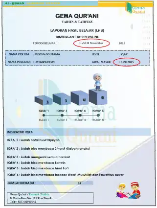 Laporan bulanan 1